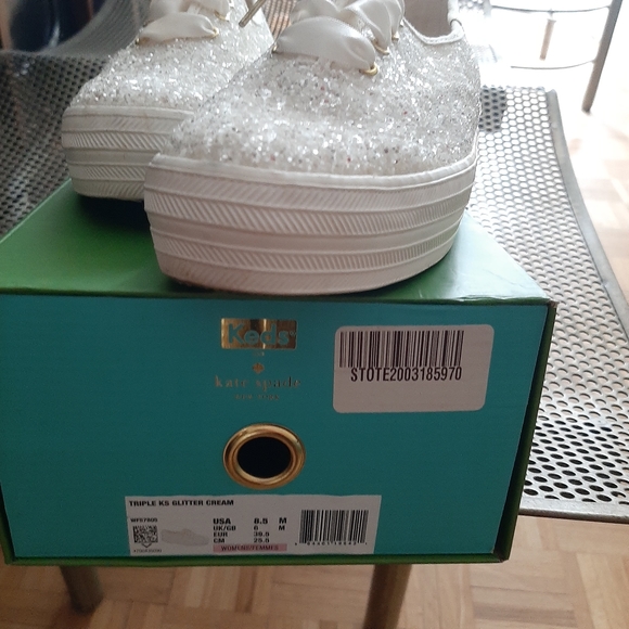 KATE SPADE X KEDS Size 8.5 Triple KS Glitter - Picture 6 of 7